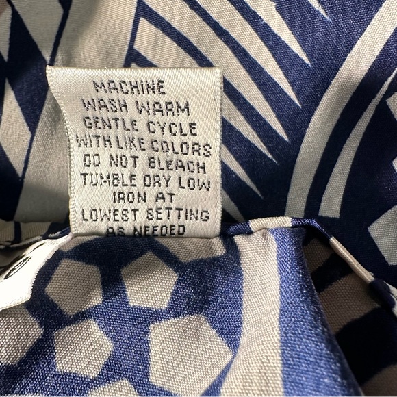 Vintage Sante Classics Mumu Kaftan Maxi Dress One Size Blue Abstract Print - Picture 12 of 12